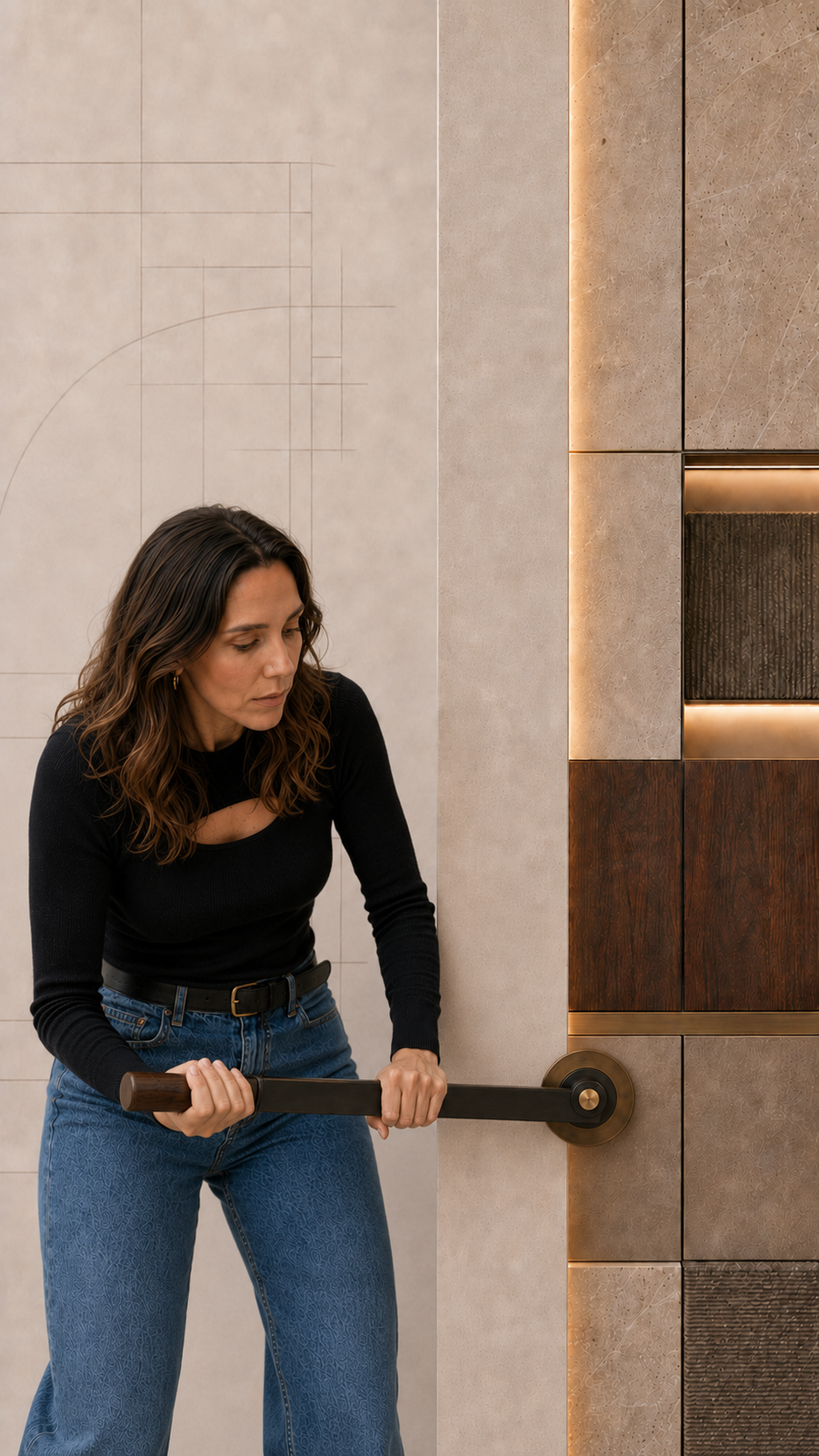 Anaïs actionne un levier